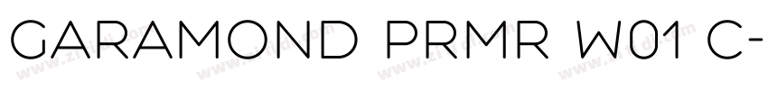 Garamond Prmr W01 C字体转换